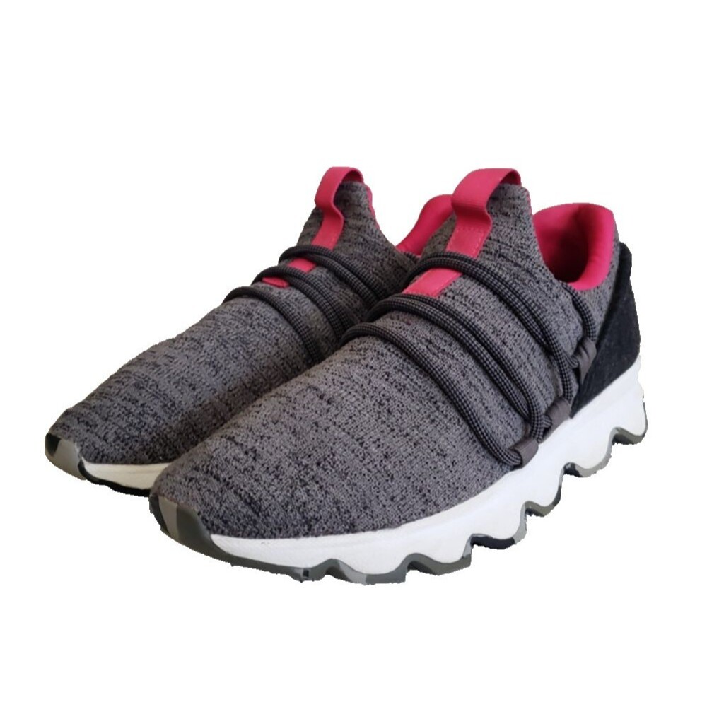 Sorel Shoes Womens 10 Kinetic Lace Running Sneakers Gray Lace Up Low LL3644-052